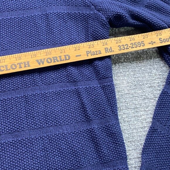 Izod Sweater Mens XL Navy Quarter-Zip Preppy Textured‎ Academic traditional - Picture 11 of 13